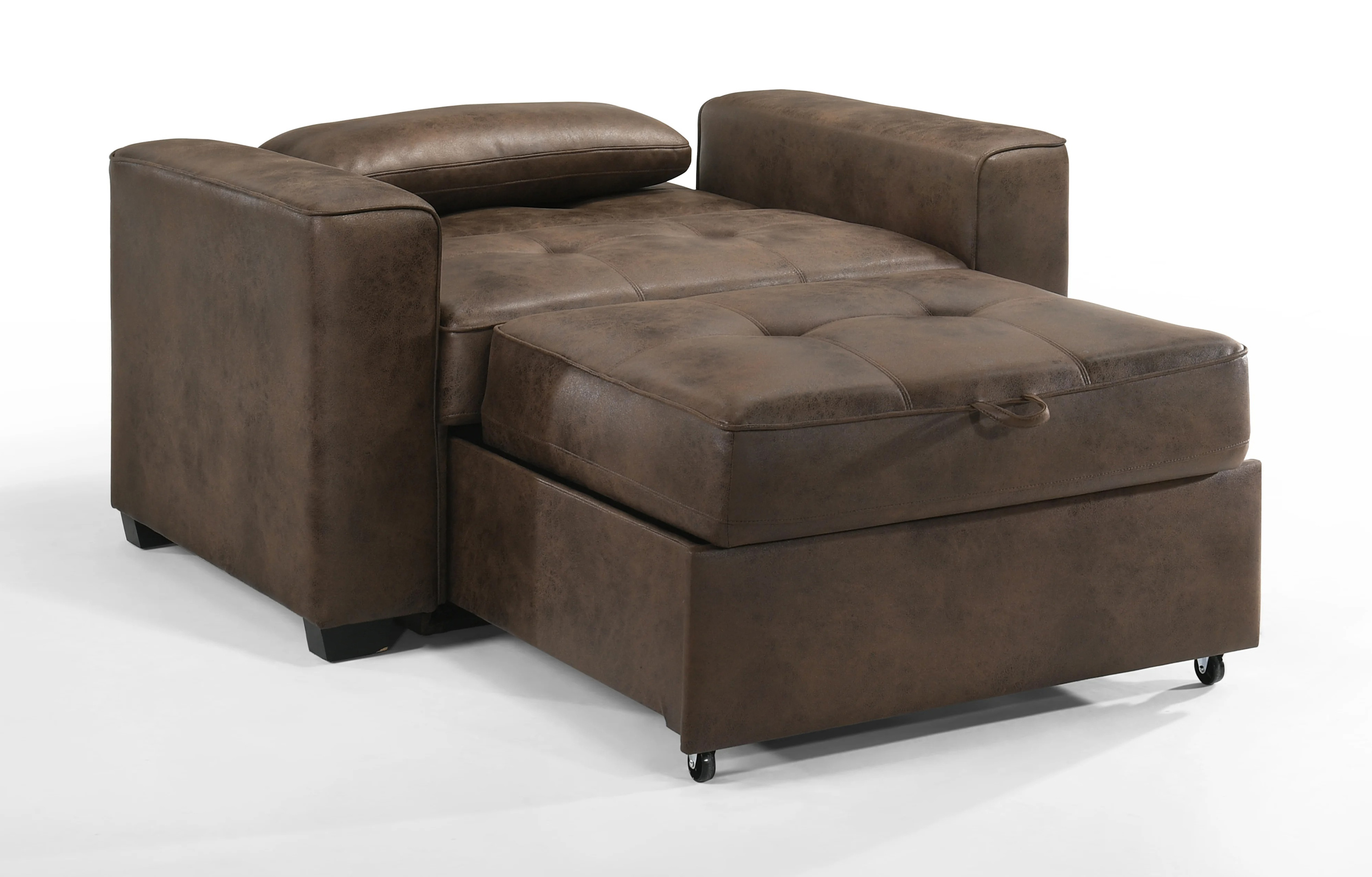 Brooklyn Microsuede Fabric Twin Sofa Sleeper