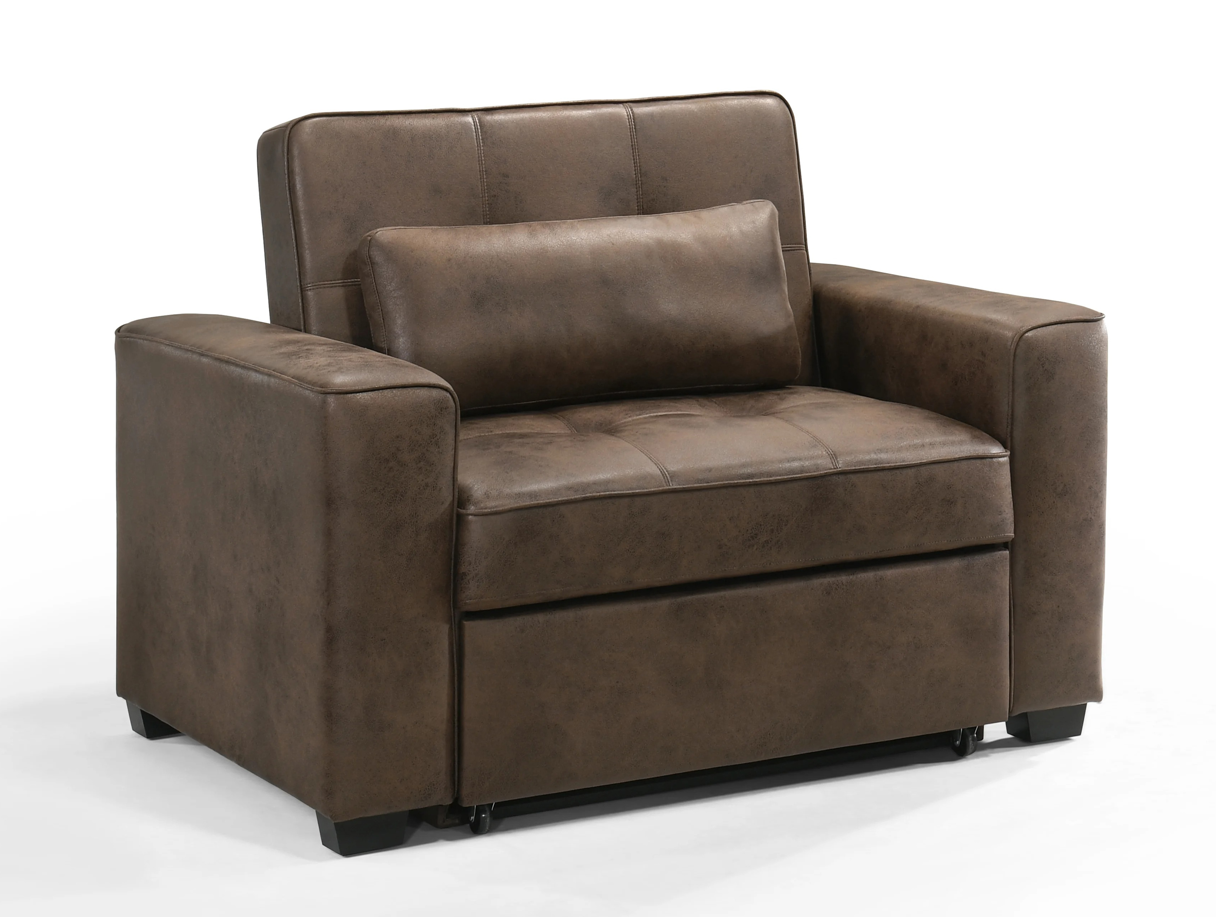 Brooklyn Microsuede Fabric Twin Sofa Sleeper