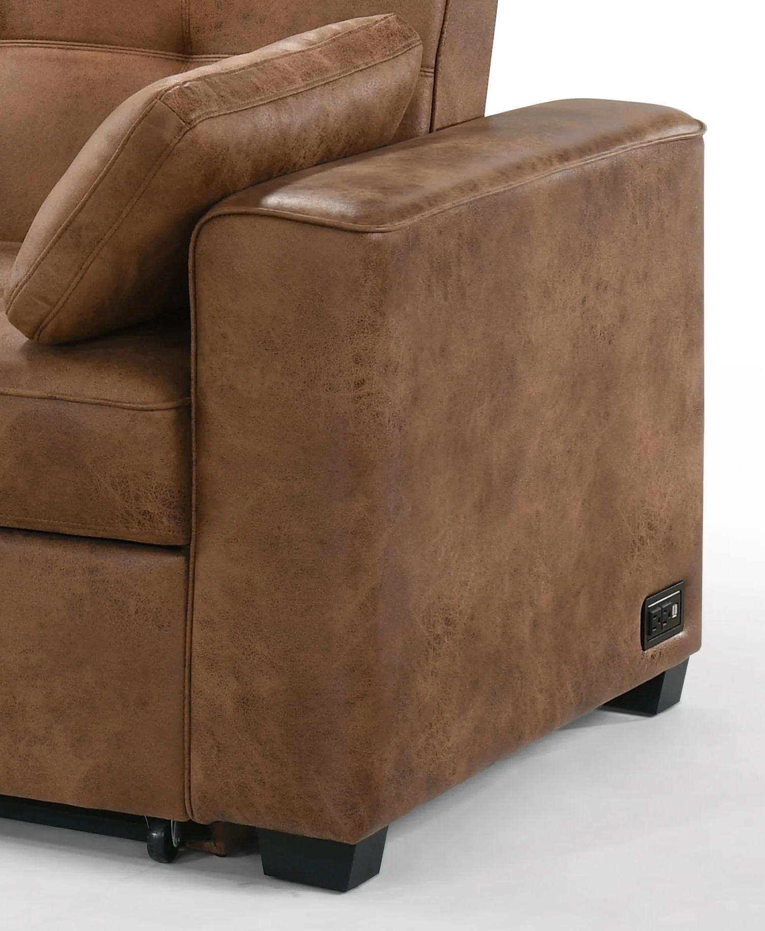Brooklyn Microsuede Fabric Twin Sofa Sleeper
