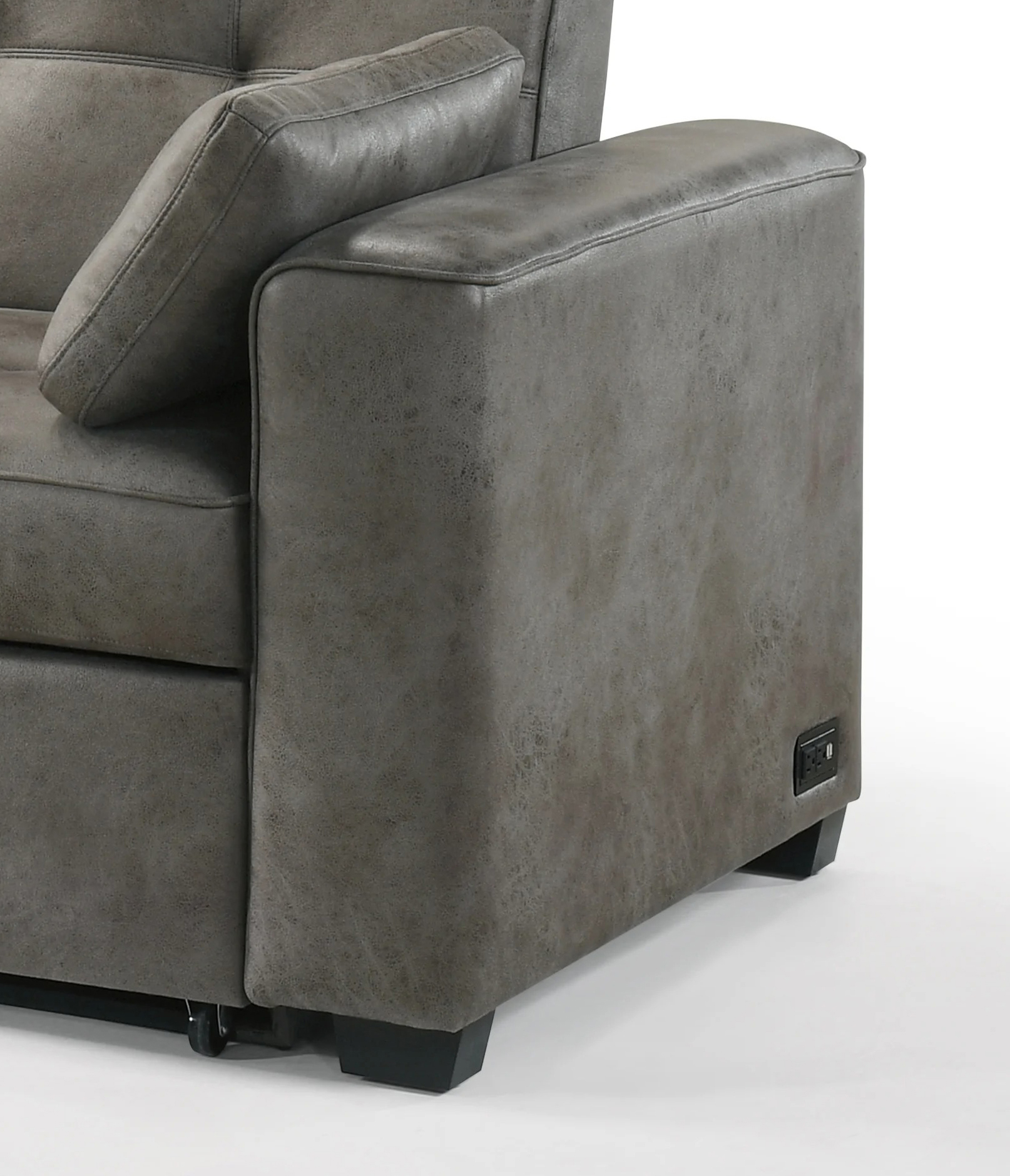 Brooklyn Microsuede Fabric Twin Sofa