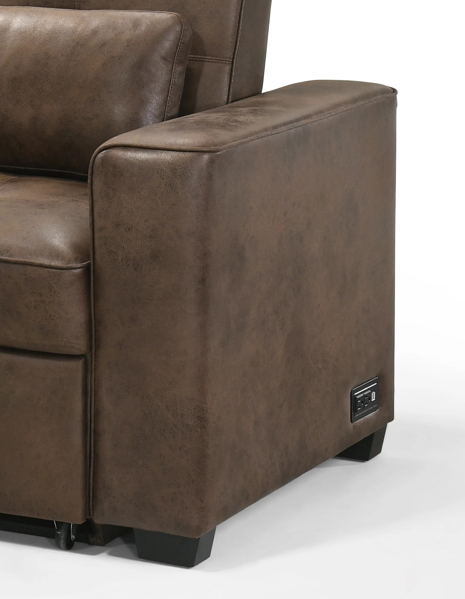 Brooklyn Microsuede Fabric Twin Sofa Sleeper