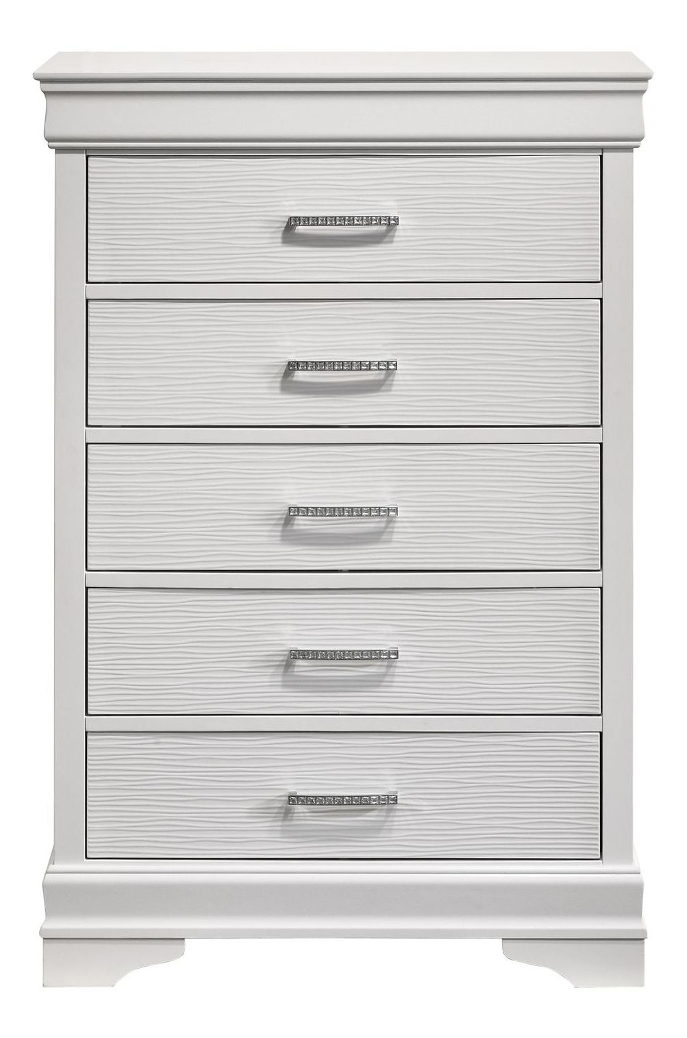 Contemporary 1pc Chest of Drawers, Wood Dresser with 5 Drawers