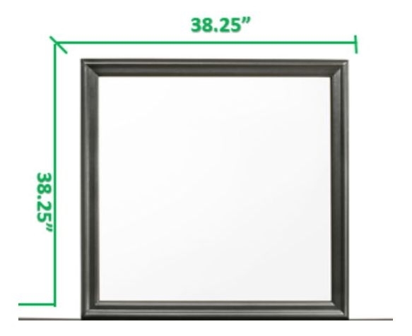 Gray Wood Framed Accent Mirror