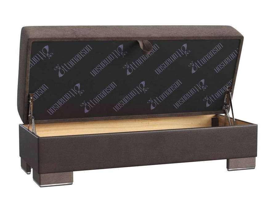 Armada Air Microfiber Fabric/PU Storage Ottoman