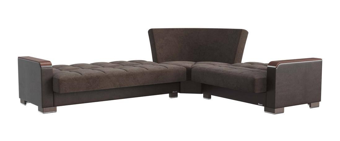 Armada X Microfiber/PU Convertible L-Shaped Sectional