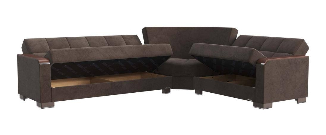 Armada X Fabric/PU Convertible L-Shaped Sectional