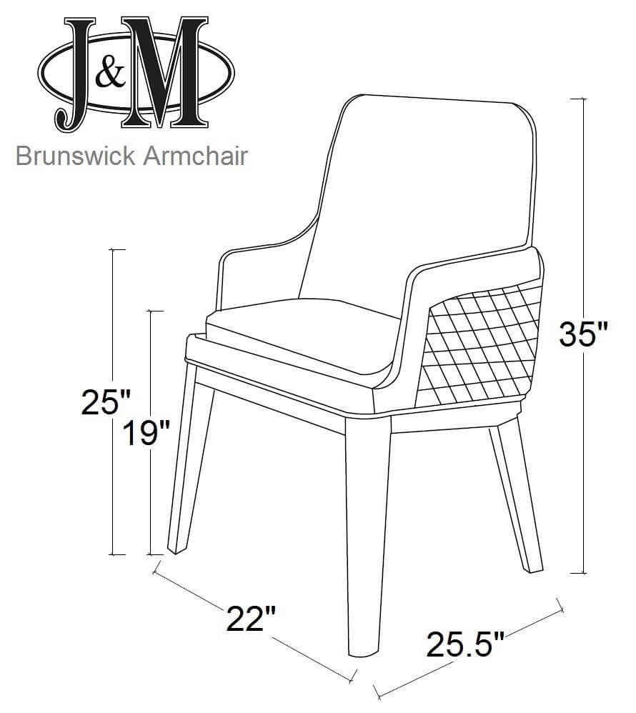 Brunswick Leatherette Arm Chair