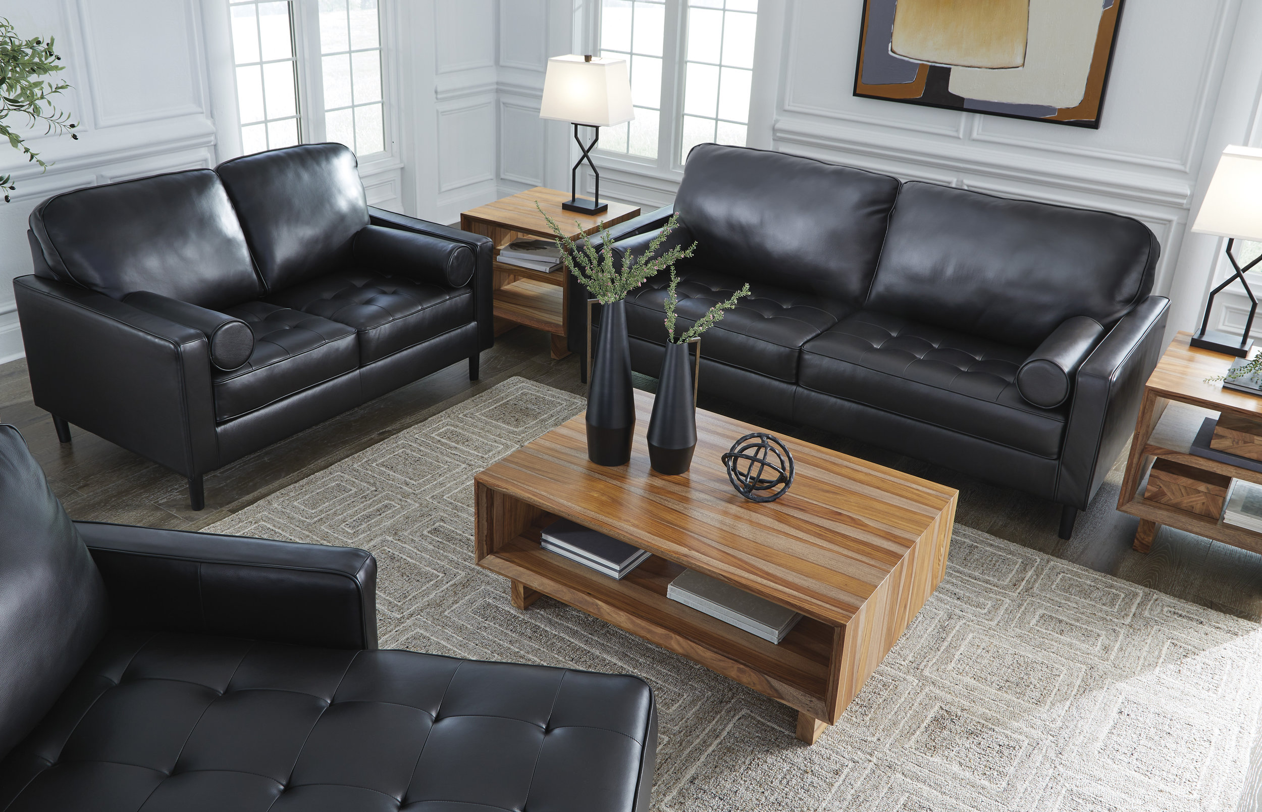 Bryceview Leather Living Room Set
