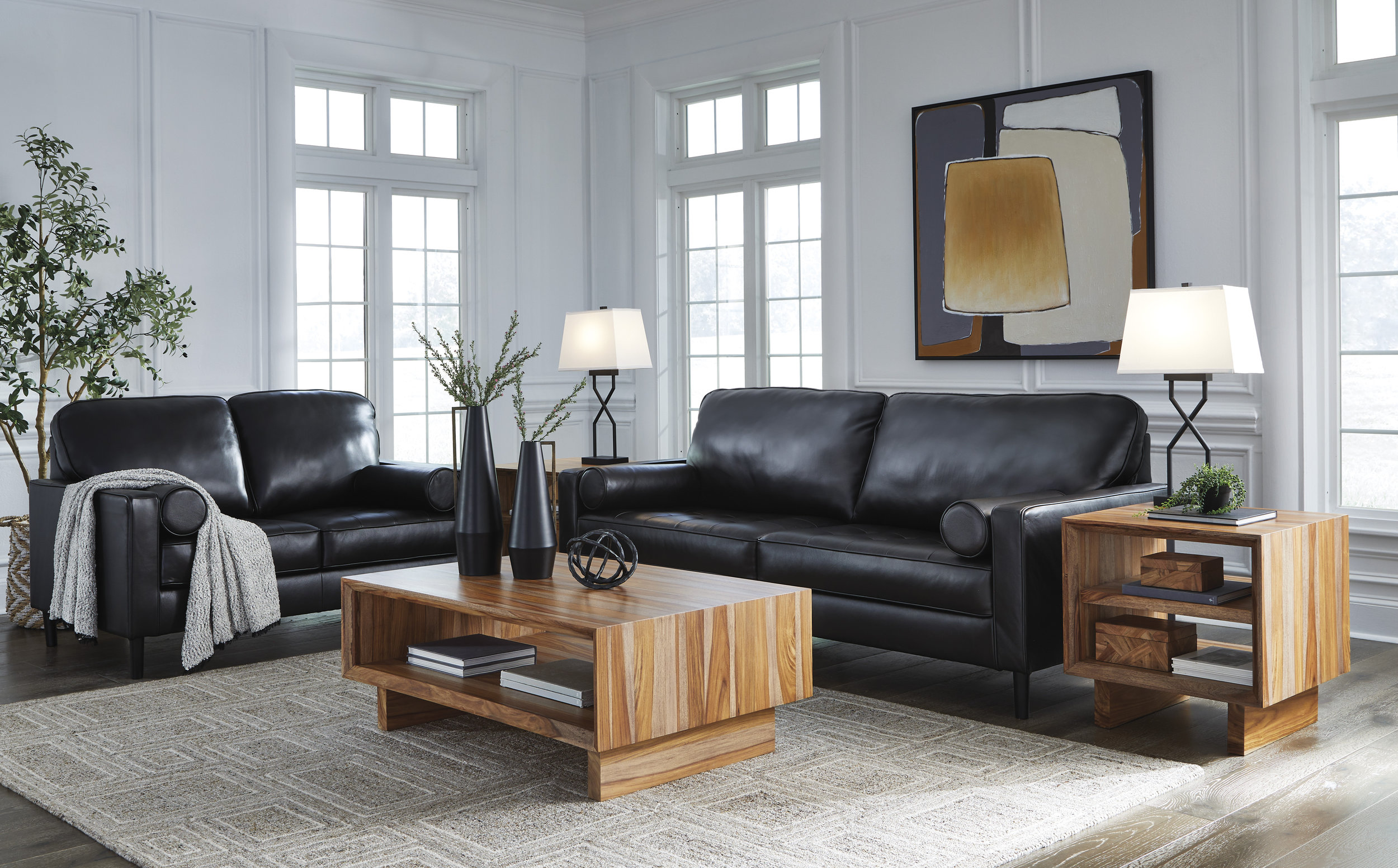 Bryceview Leather Living Room Set