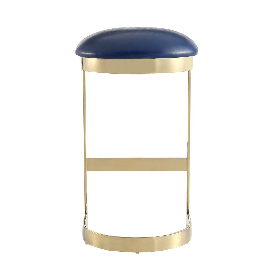Aura 28.54-inch Leatherette/Stainless Steel Bar Stool