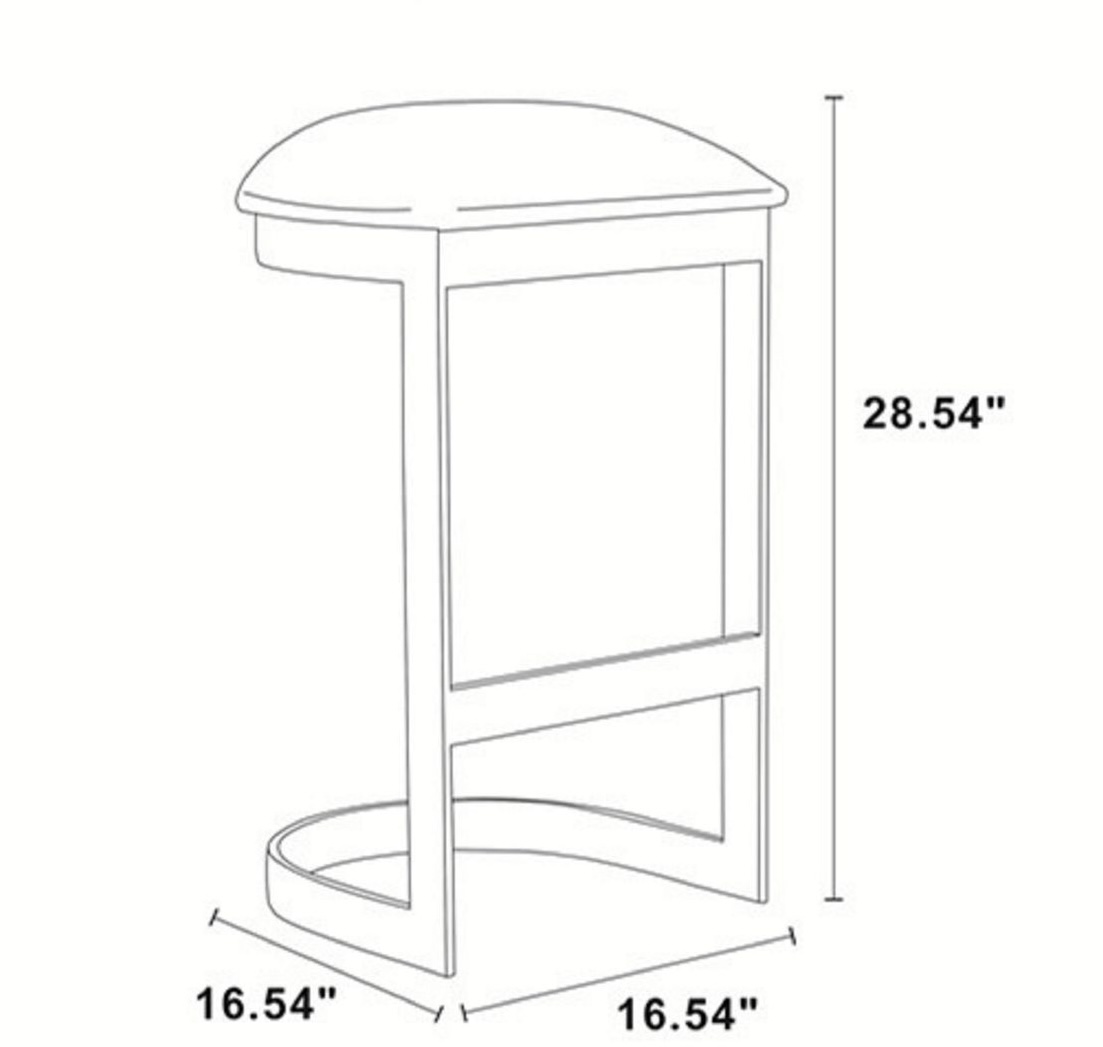 Aura 28.54-inch Leatherette/Stainless Steel Bar Stool