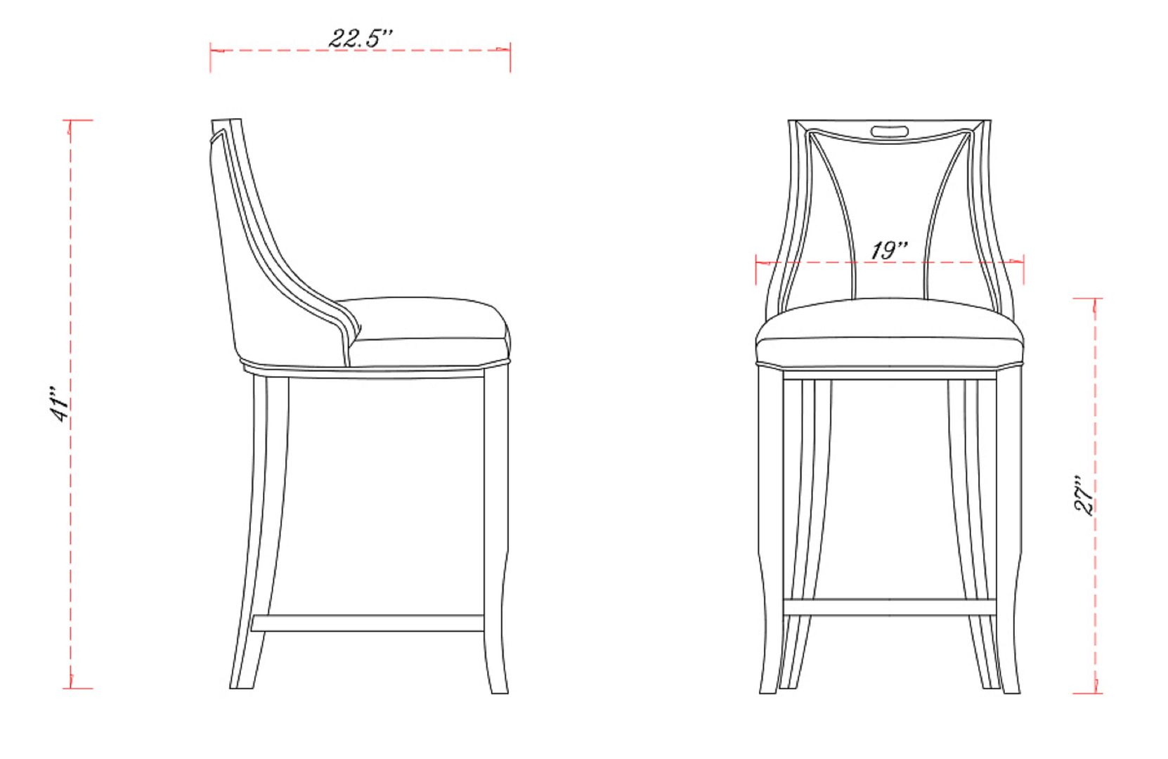 Emperor 41-inch Leatherette/Beech Wood Bar Stool