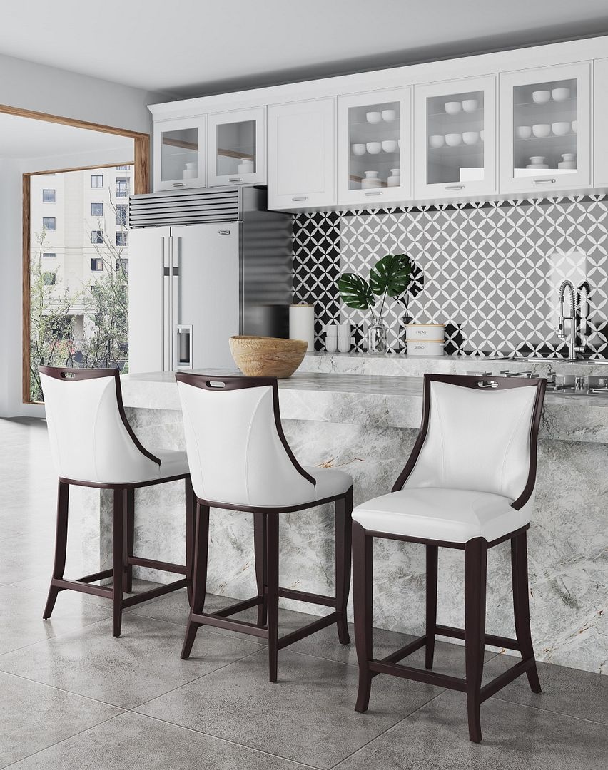 Emperor 41-inch Leatherette/Beech Wood Bar Stool