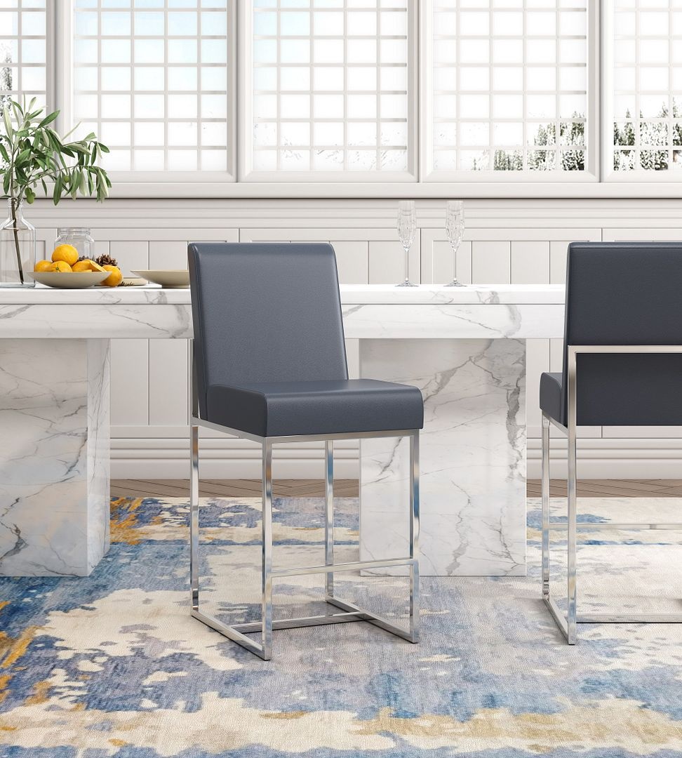 Element 42.13-inch Leatherette/Stainless Steel Bar Stool