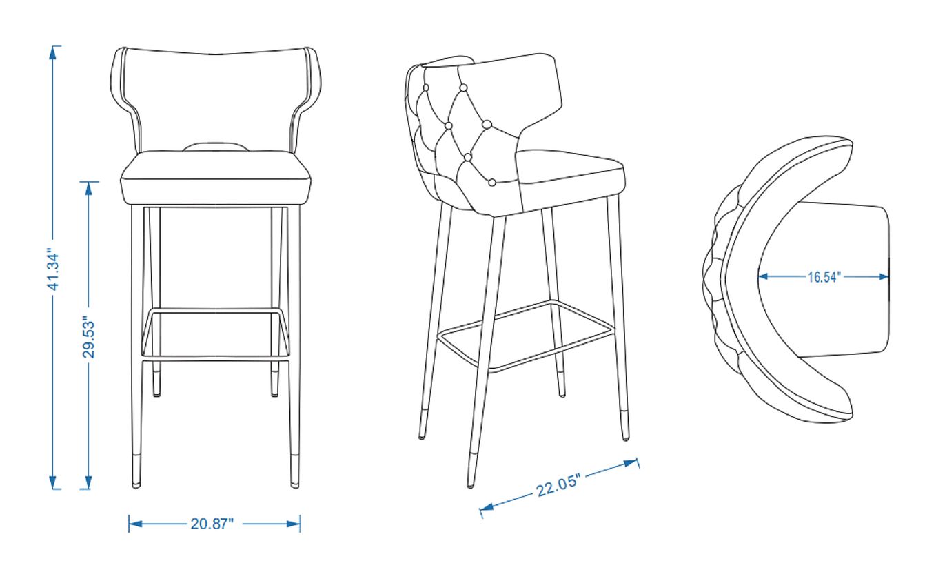Holguin 41.34-inch Leatherette/Wood Barstool