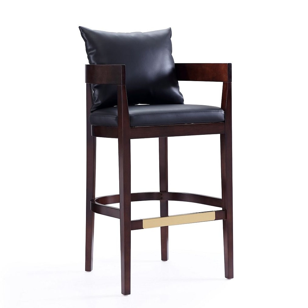 Ritz 38-inch Leatherette/Beech Wood Barstool