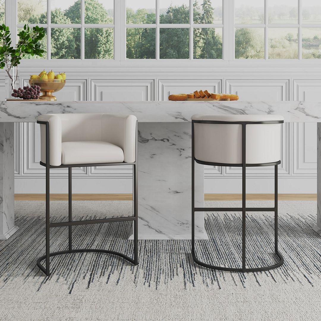 Cosmopolitan 37.8-inch Leatherette/Metal Barstool