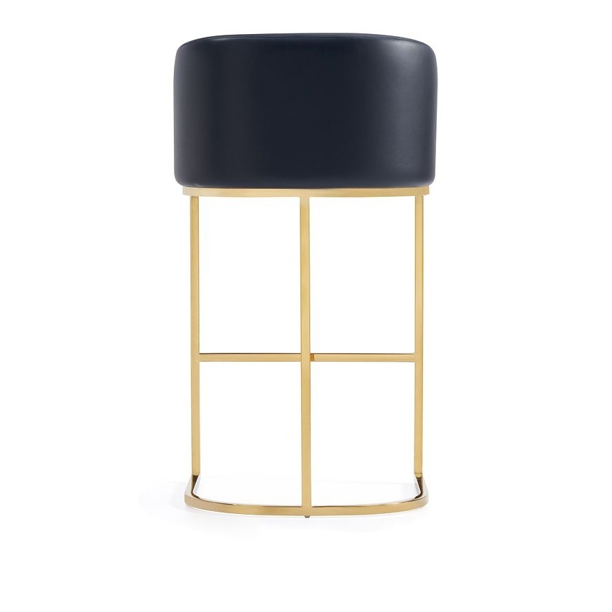 Louvre 40-inch Leatherette/Stainless Steel Barstool