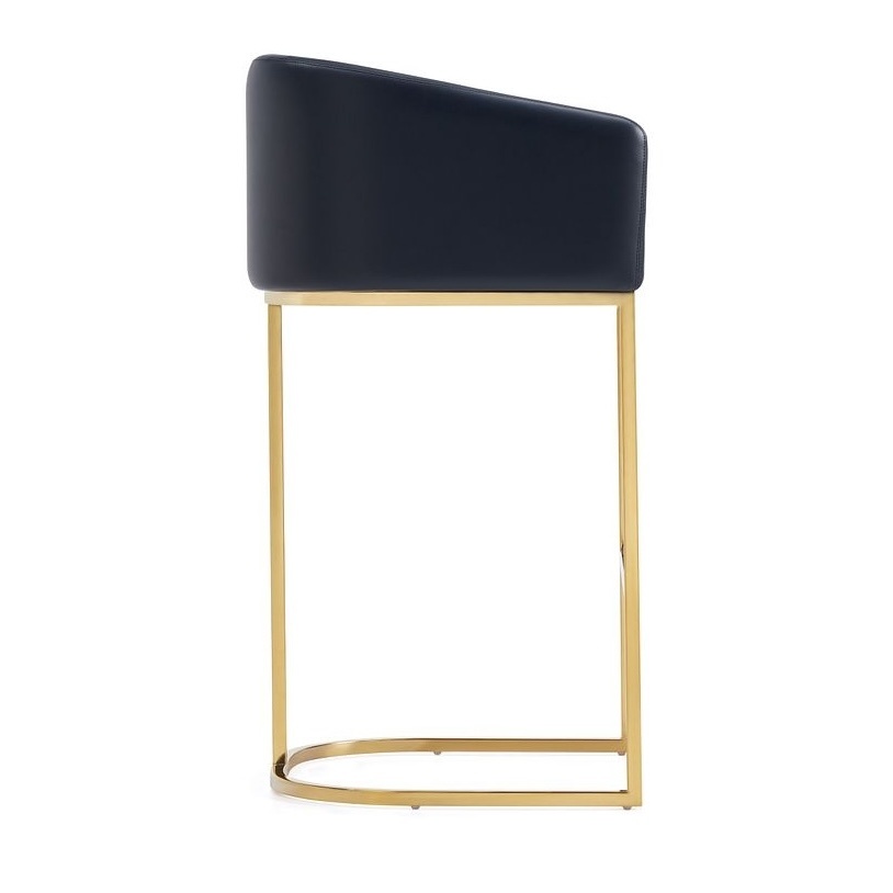 Louvre 40-inch Leatherette/Stainless Steel Barstool
