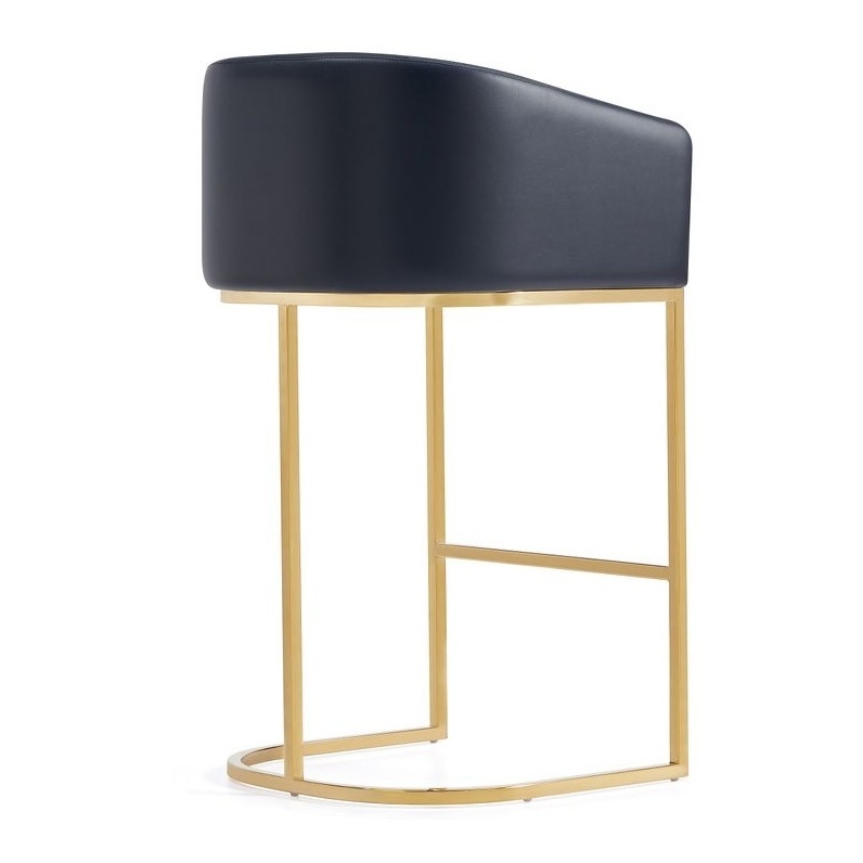 Louvre 40-inch Leatherette/Stainless Steel Barstool