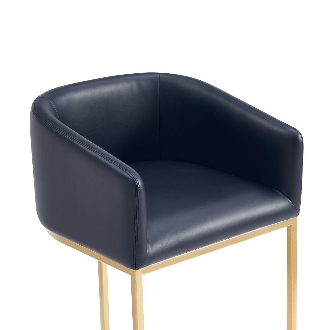 Louvre 40-inch Leatherette/Stainless Steel Barstool