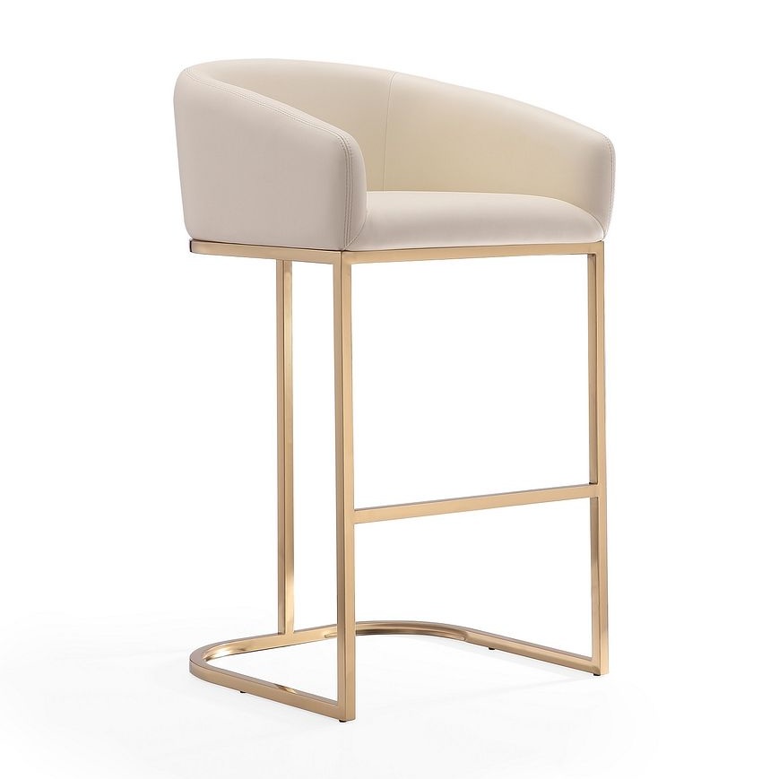 Louvre 40-inch Leatherette/Stainless Steel Barstool
