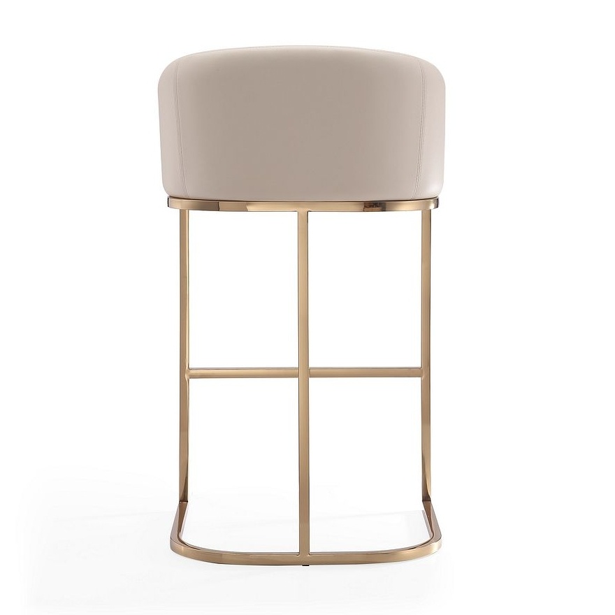 Louvre 40-inch Leatherette/Stainless Steel Barstool