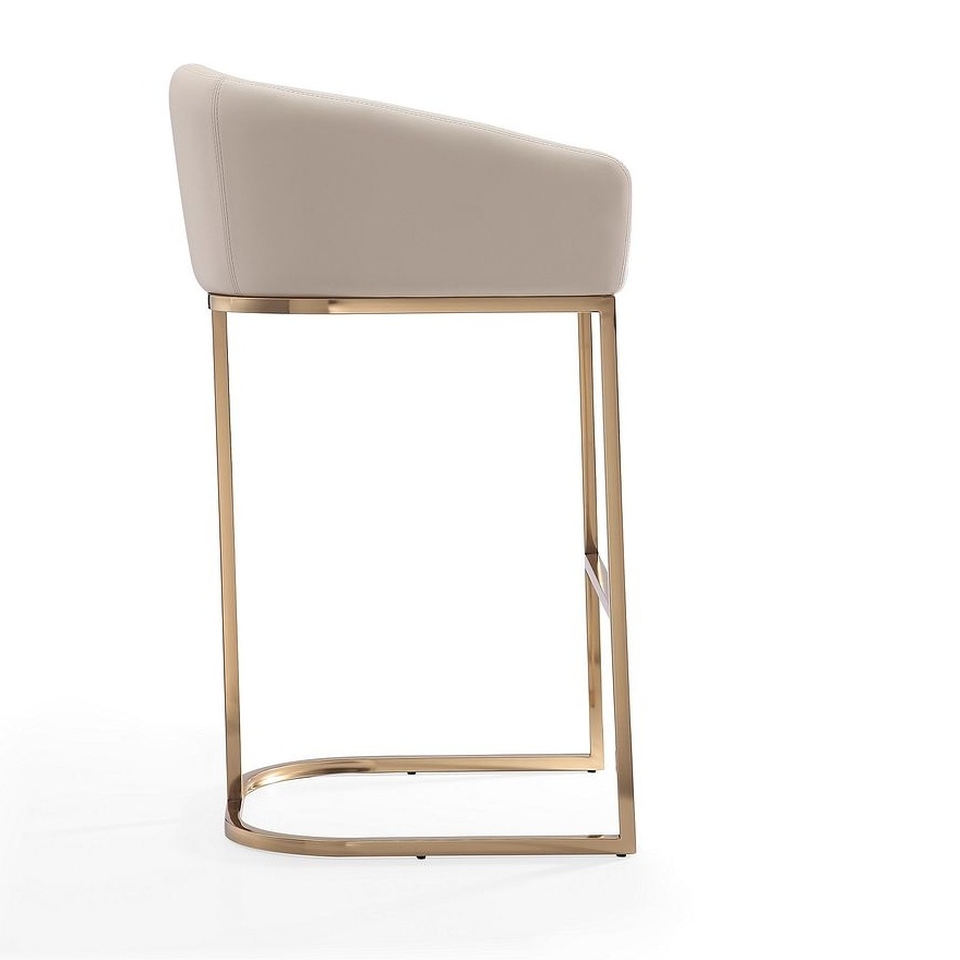 Louvre 40-inch Leatherette/Stainless Steel Barstool