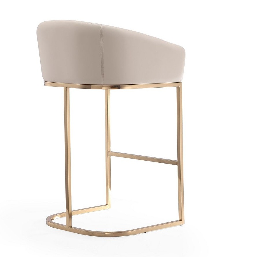 Louvre 40-inch Leatherette/Stainless Steel Barstool