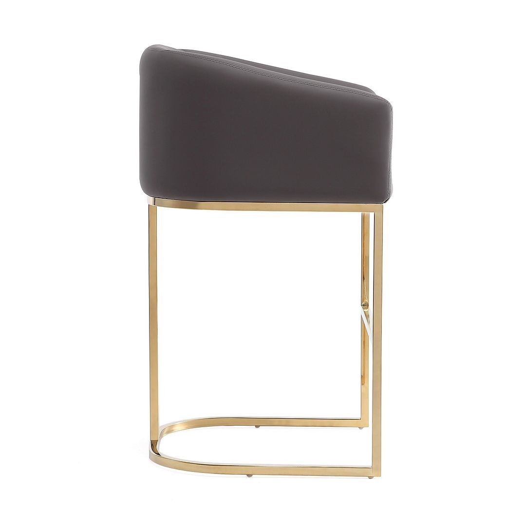 Louvre 40-inch Leatherette/Stainless Steel Barstool