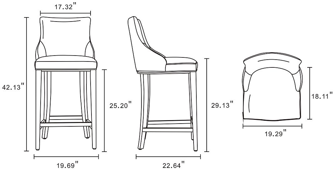 Shubert Leatherette/Wood Barstool