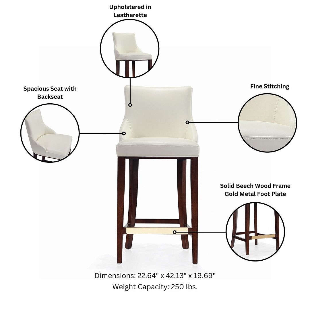 Shubert Leatherette/Wood Barstool