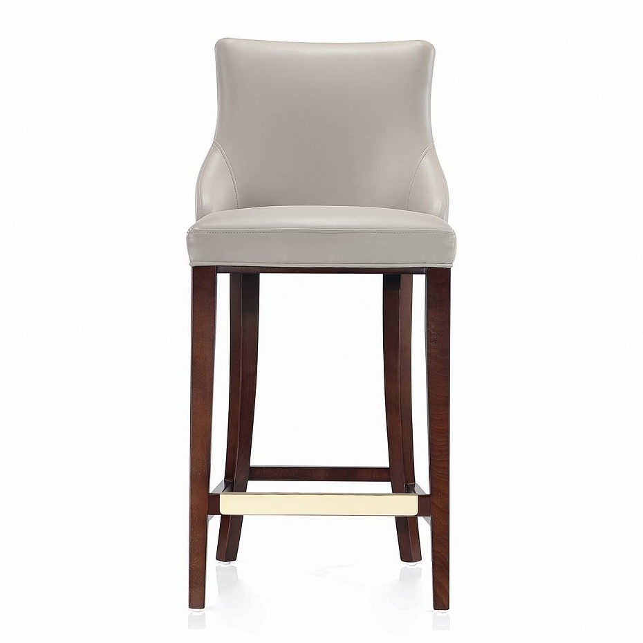 Shubert Leatherette/Wood Barstool