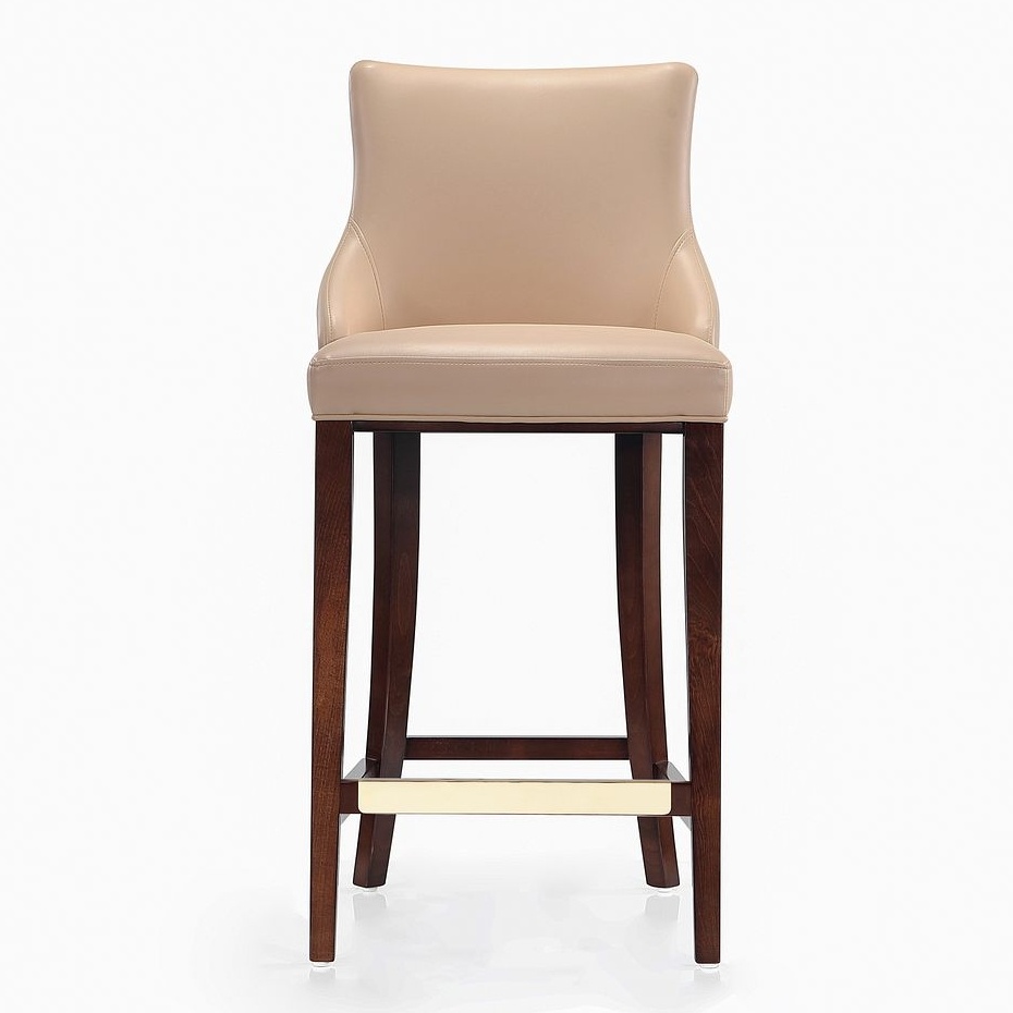 Shubert Leatherette/Wood Barstool