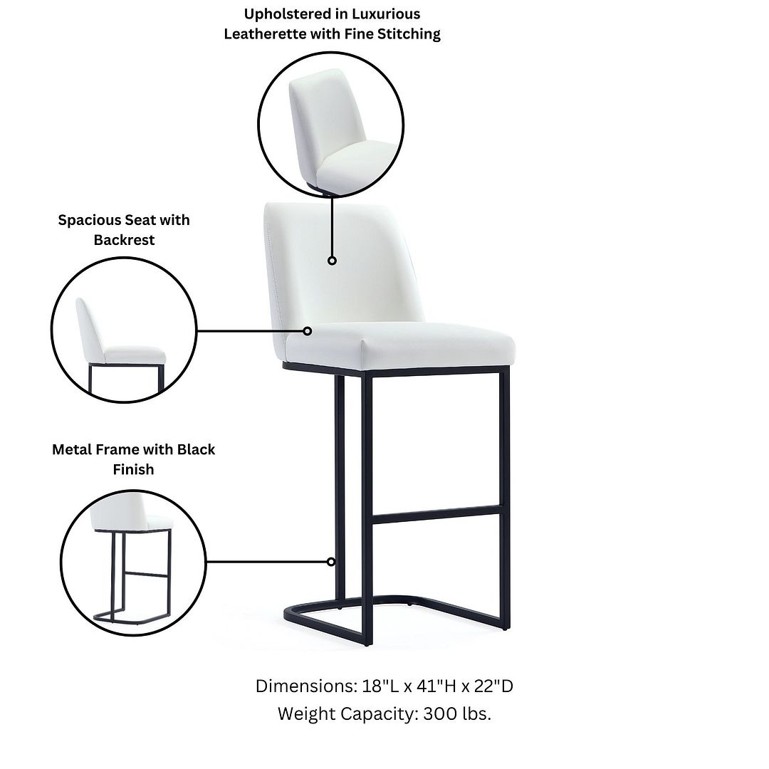 Serena Leatherette/Metal Barstool
