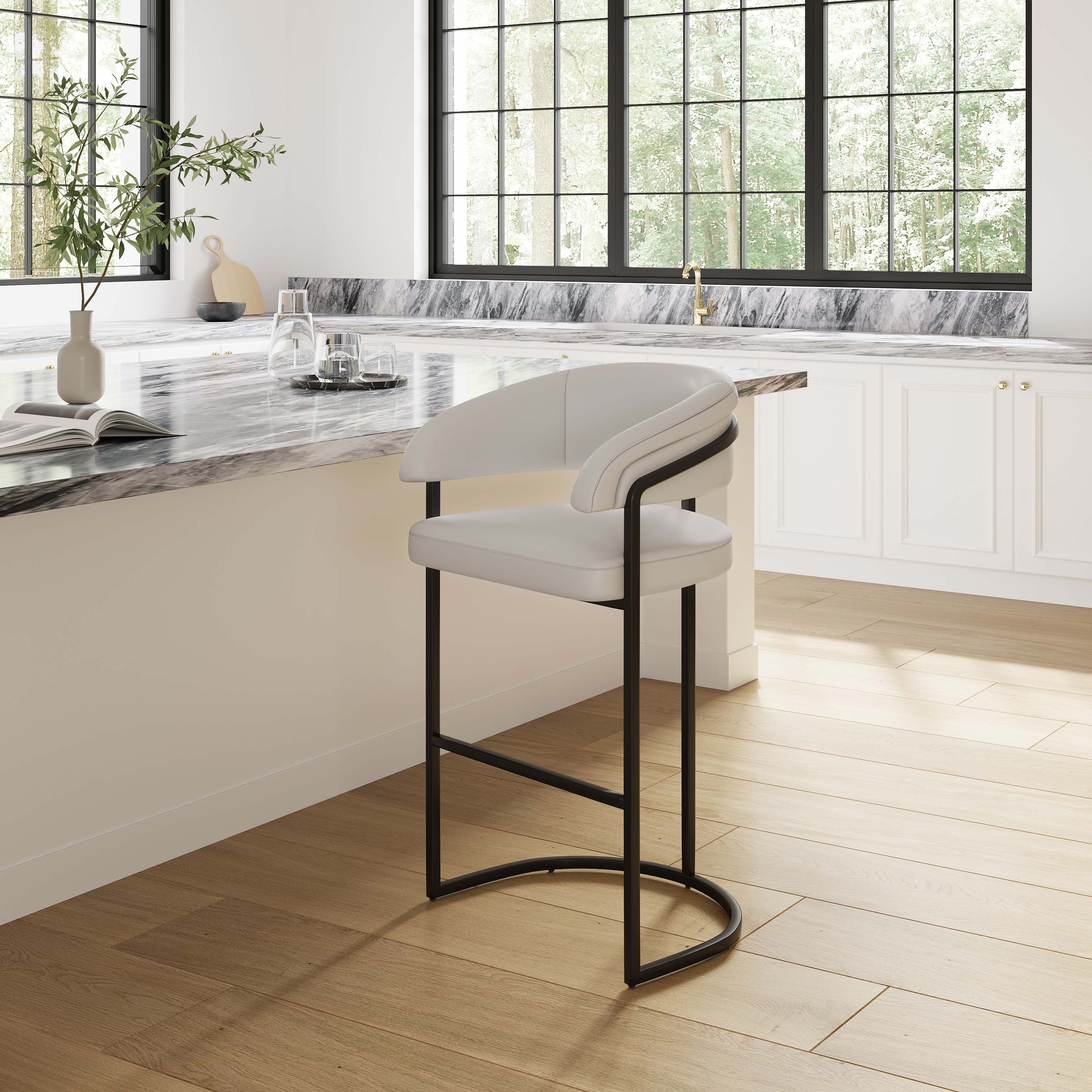Augusta Leatherette/Metal Barstool
