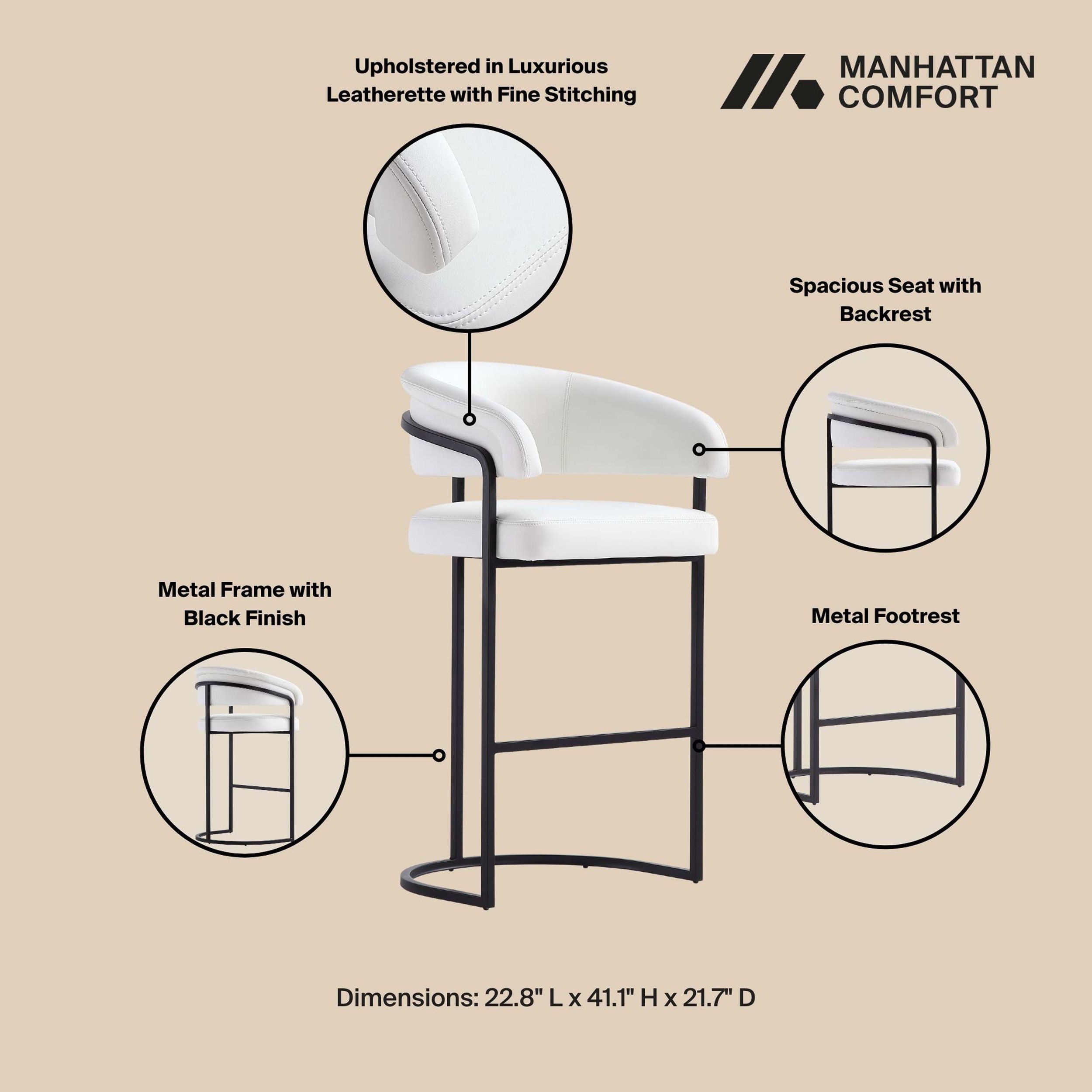 Augusta Leatherette/Metal Barstool