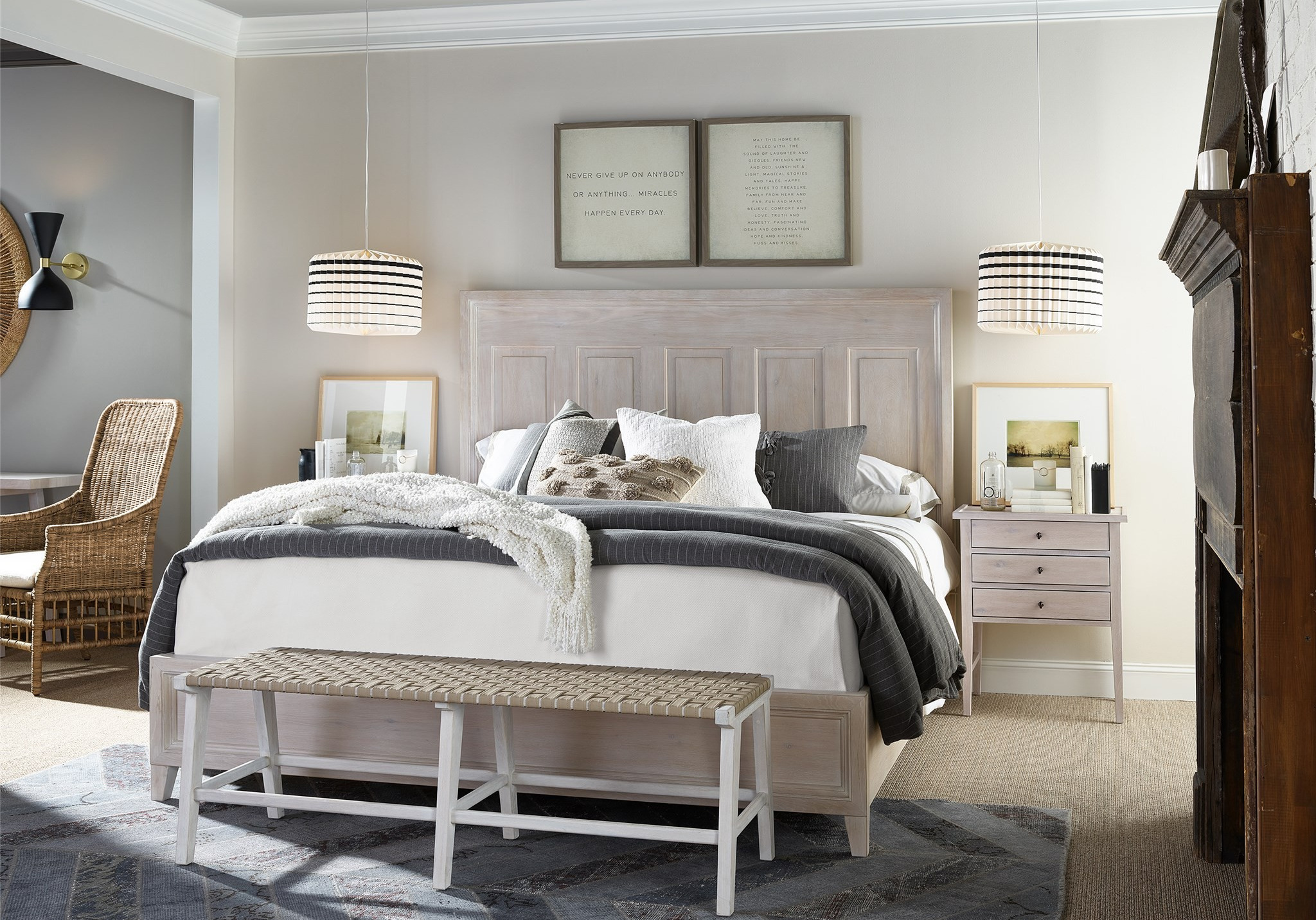Haines Wood Platform Bed, Queen Size