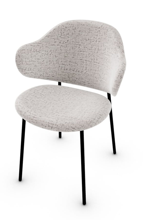 Holly Fabric/Metal Customizable Dining Armchair