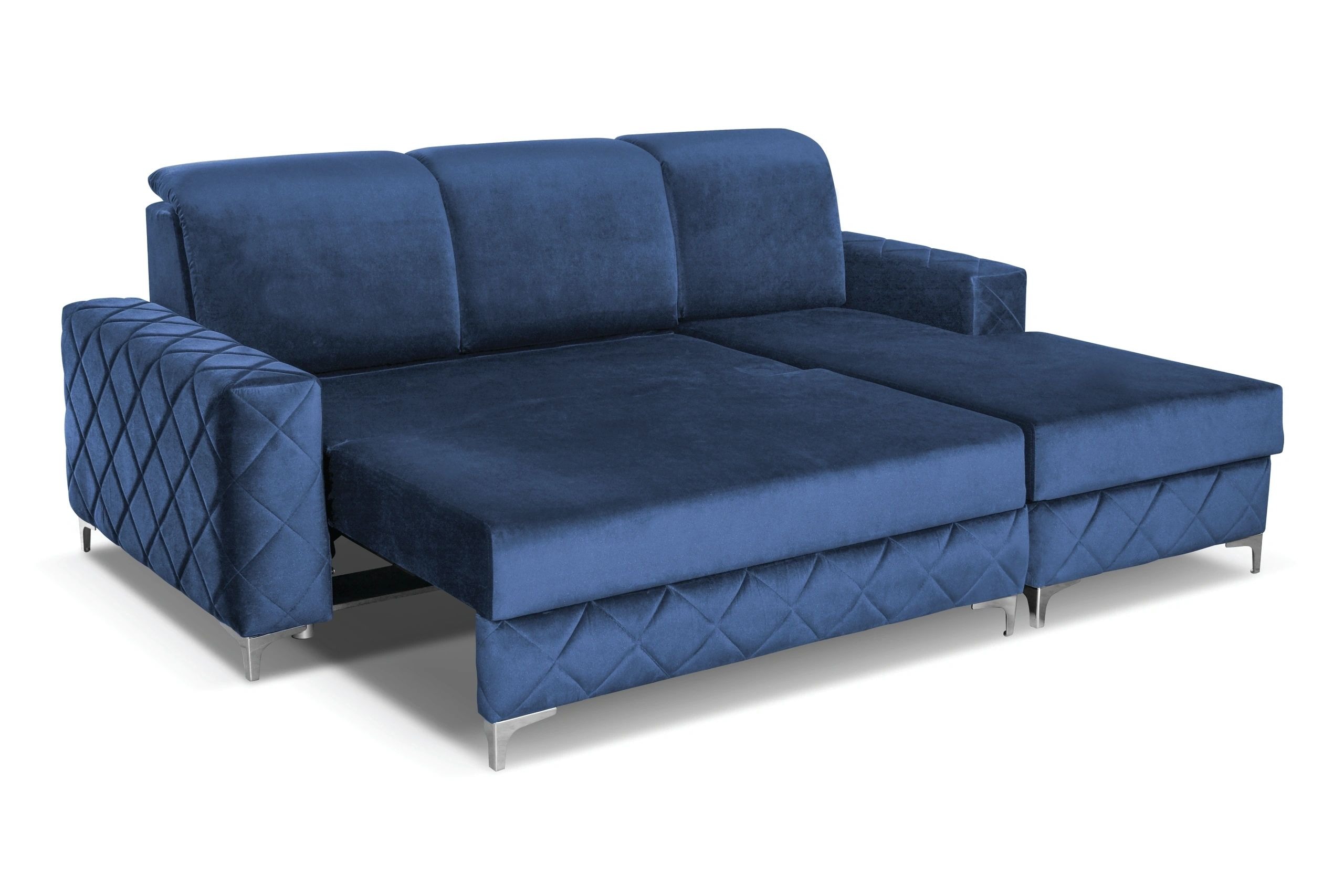 Alfredo L-Shaped Fabric Right Convertible Storage Sectional Sofa