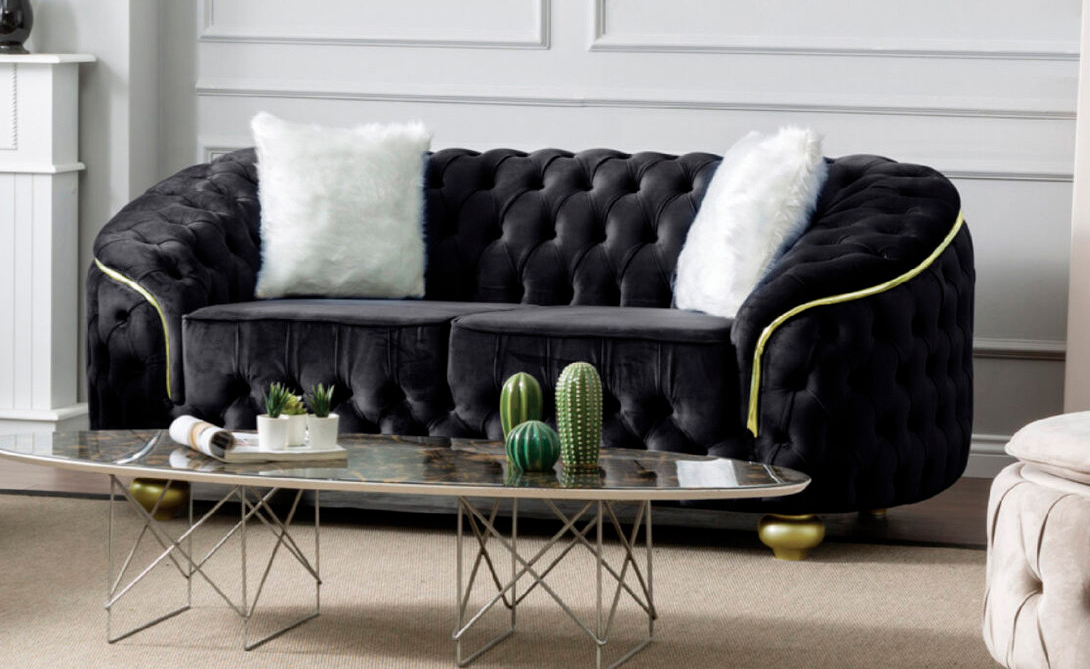 Bursa Tufted Velvet Living Room Set