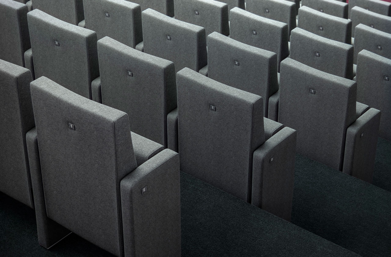 Audit 50 Upholstered Side Feet Auditorium Seat