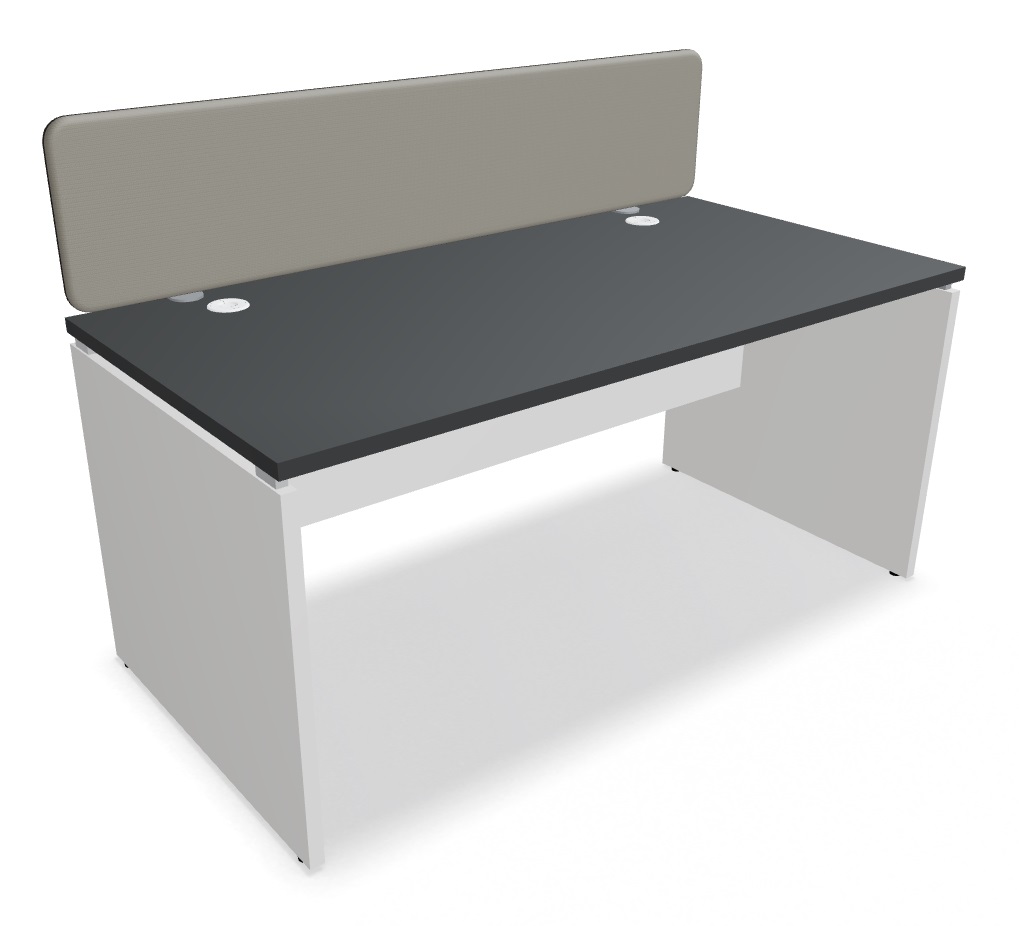 Ogi V Office Single Straight Desk, W62.9" x D31.4"