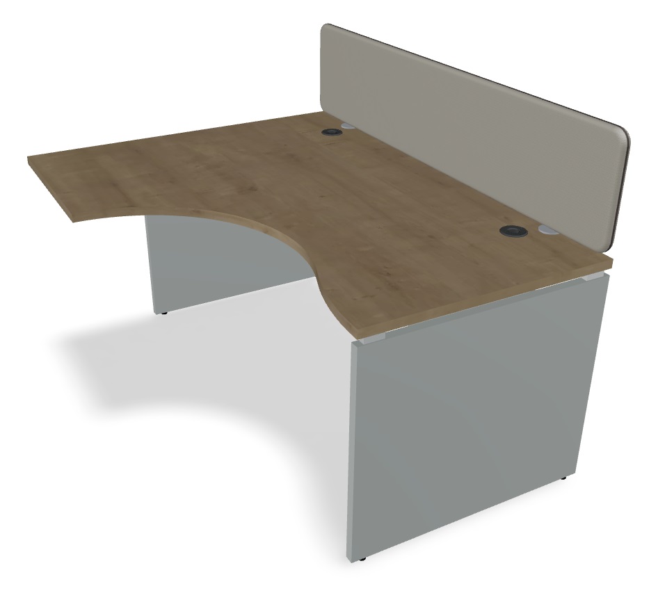Ogi V Office Single Radial Desk