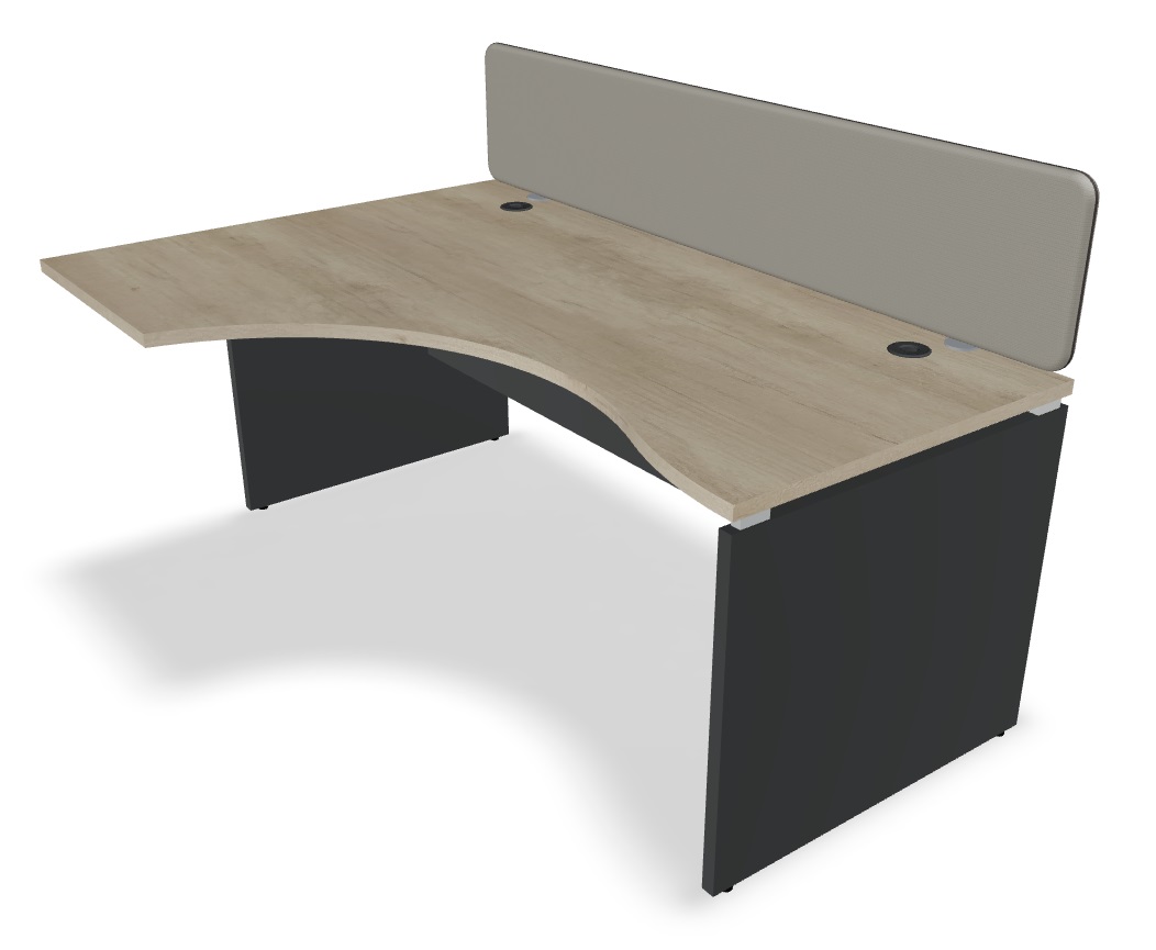 Ogi V Office Single Radial Desk