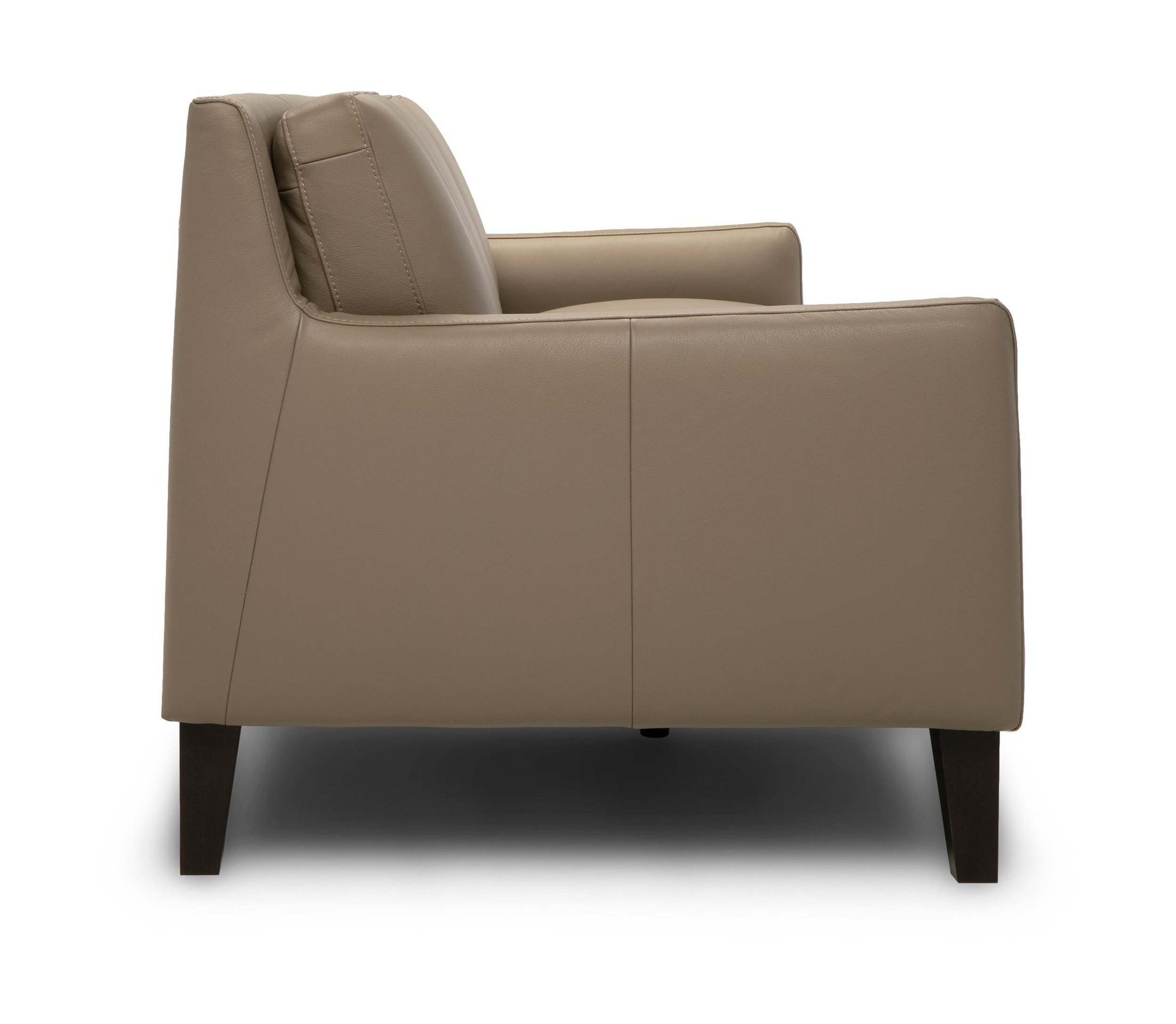 Quiete Fabric/Leather 3 Seater Sofa w/ Wood Legs
