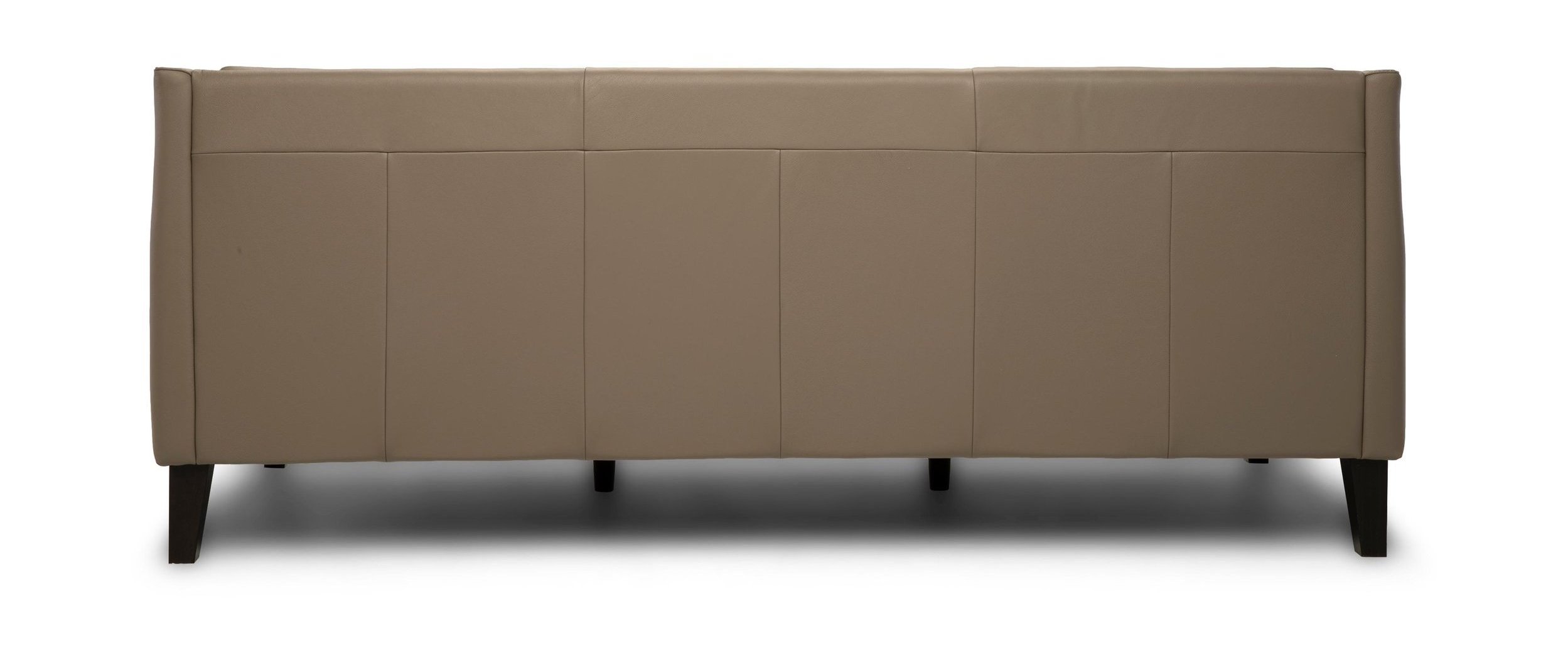 Quiete Fabric/Leather 3 Seater Sofa w/ Wood Legs