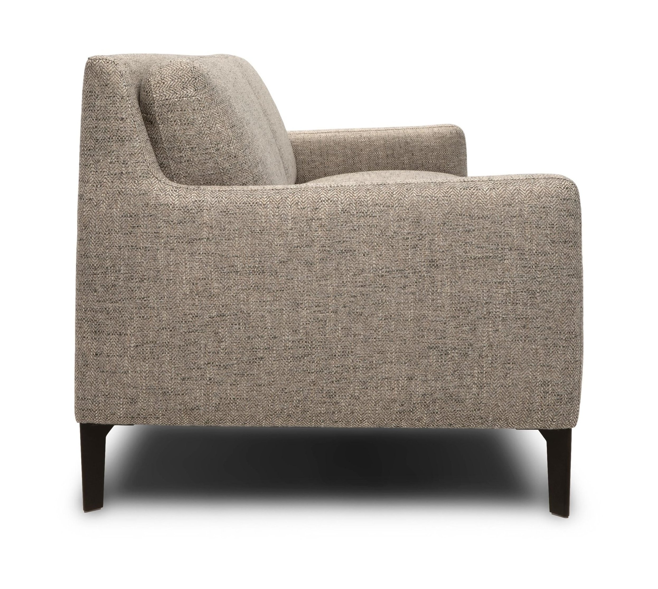 Quiete Fabric/Leather Sofa w/ Metal Legs