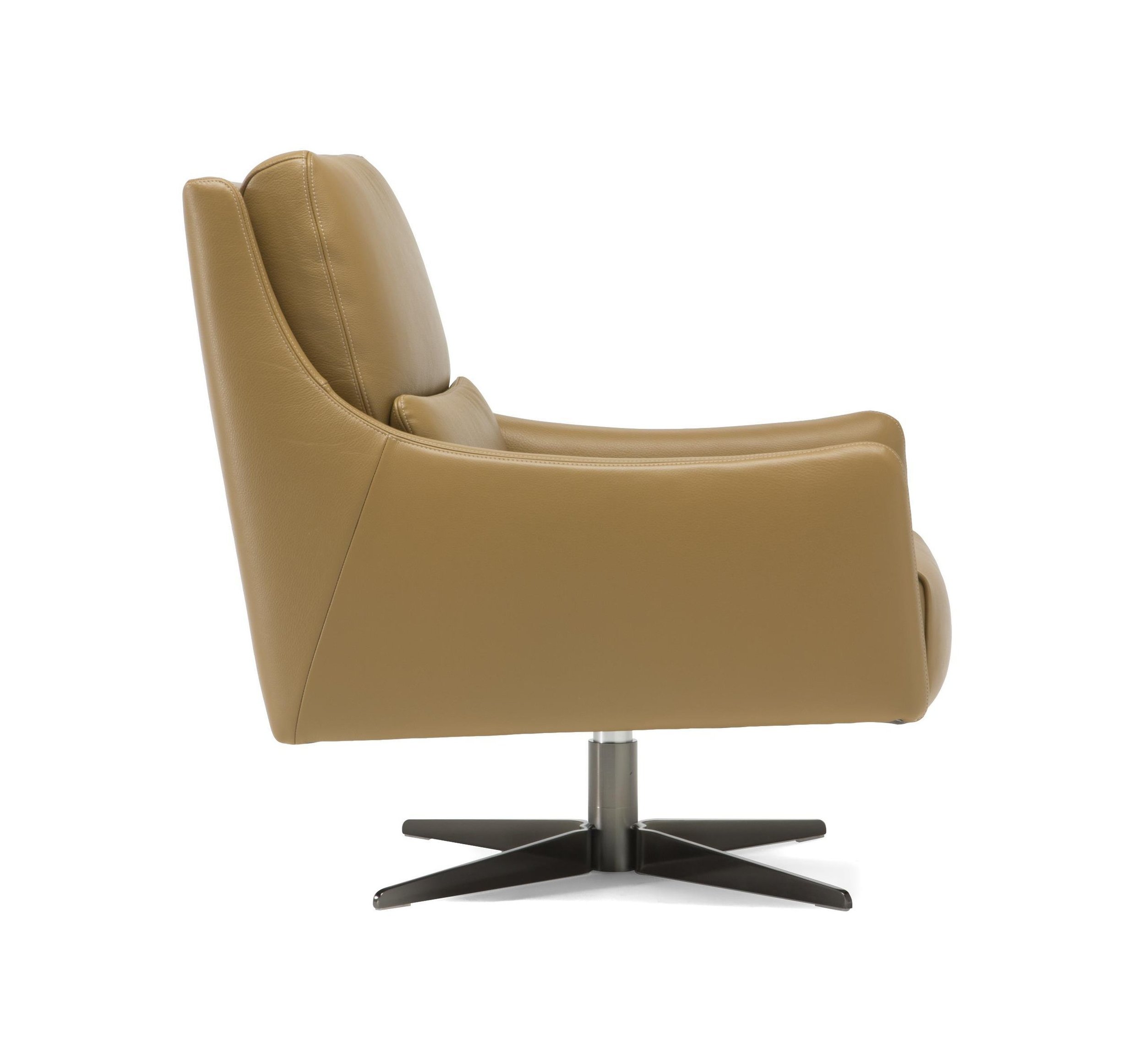 Gloria Fabric/Leather Swivel Chair