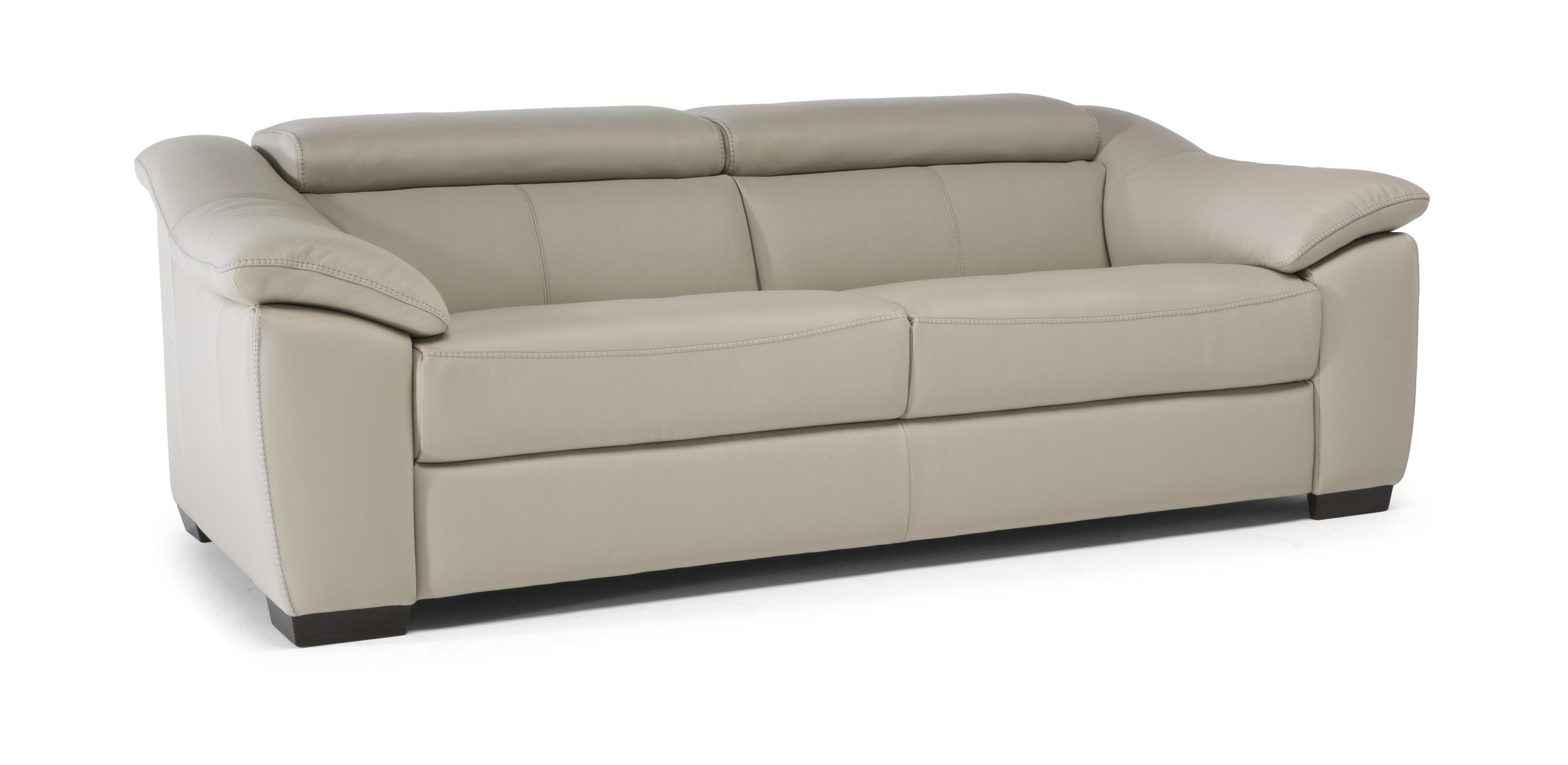 Emozione Leather Sofa w/ Adjustable Headrests